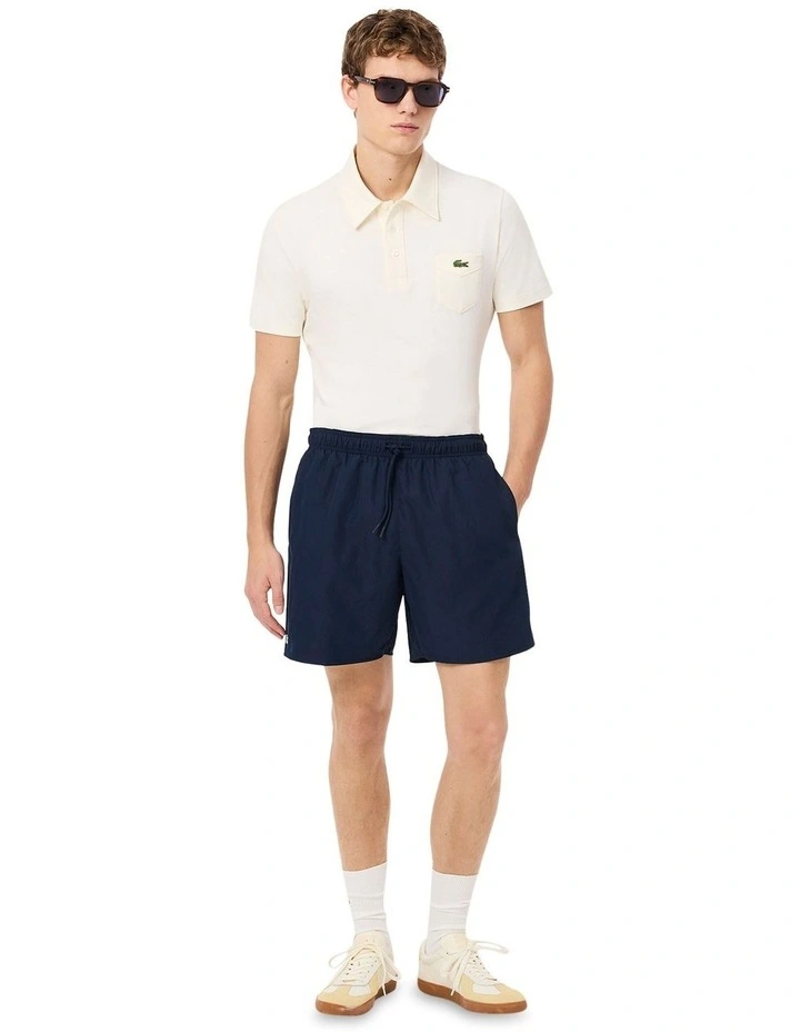 Essentials Swim Short in Navy Blue/Green image 1