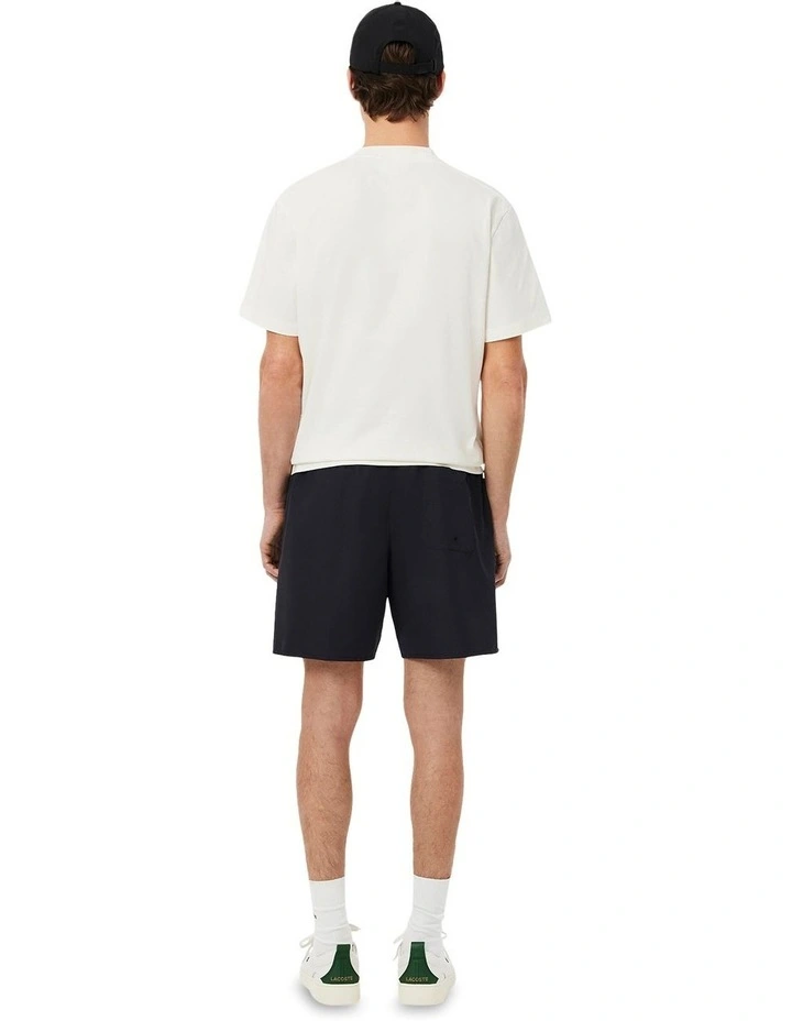 Essentials Swim Short in Black/Green image 2