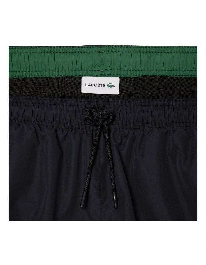 Essentials Swim Short in Black/Green image 4