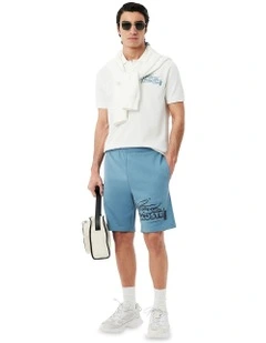 Summer Fleece Shorts in Limestone/Falcon