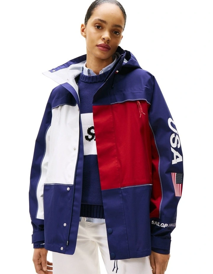 U.S. Sail GP Team Ripstop Relaxed Windbreaker in Multi image 5