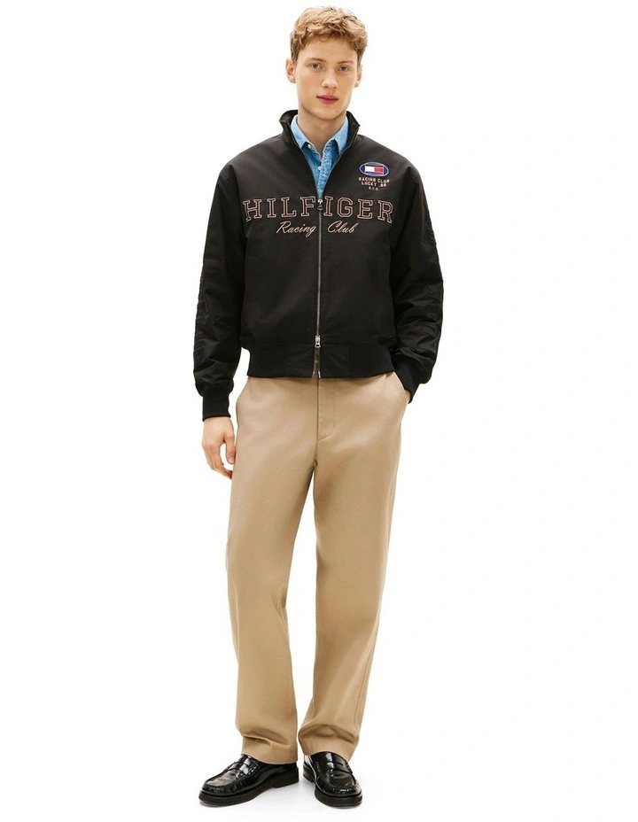 Logo Embroidery Racing Jacket in Black image 5