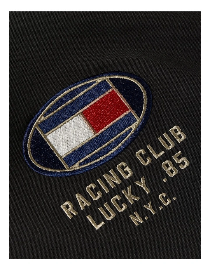 Logo Embroidery Racing Jacket in Black image 6