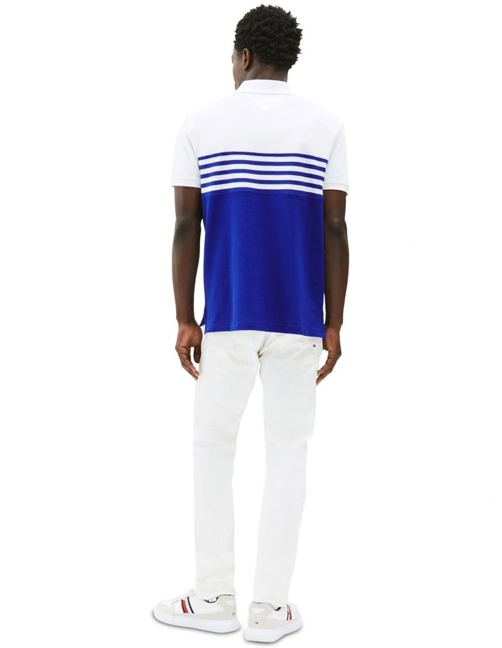 Colourblock Regular Polo in Blue image 2