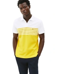 Colourblock Regular Polo in Yellow