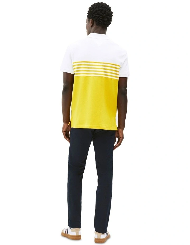 Colourblock Regular Polo in Yellow image 2