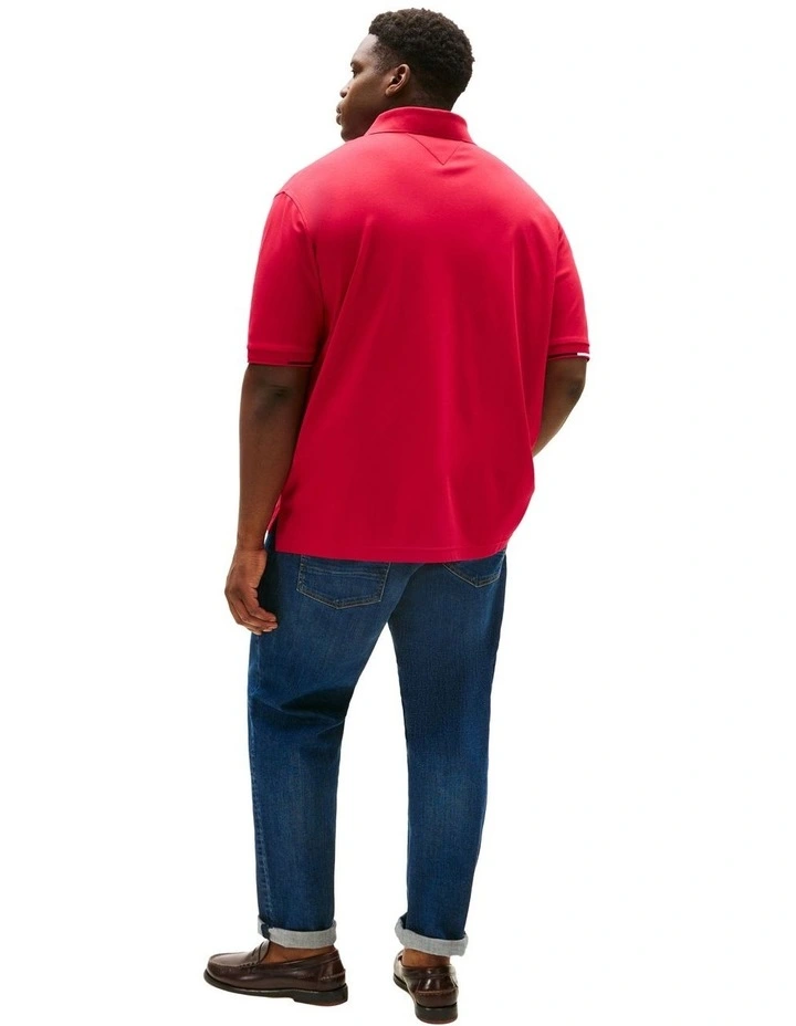 Big & Tall Flag Cuff Polo in Red image 2