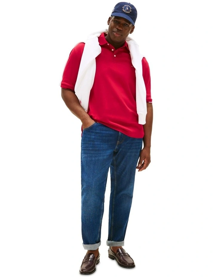 Big & Tall Flag Cuff Polo in Red image 4