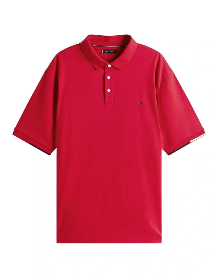 Big & Tall Flag Cuff Polo in Red image 5
