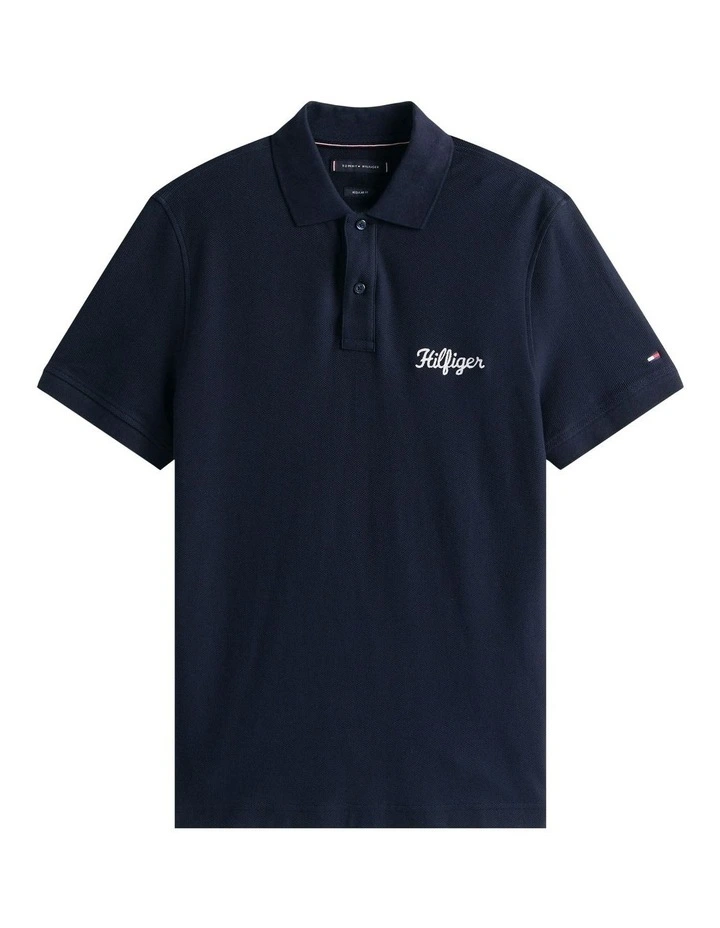 Graphic Regular Polo in Blue image 5