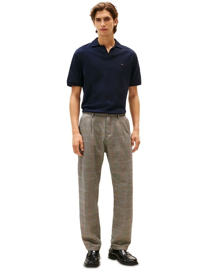 Crepe Classic Fit Polo in Blue image 4