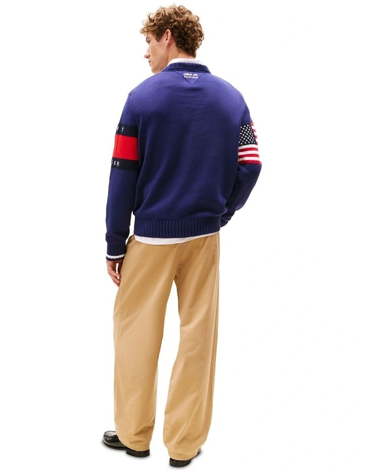 U.S. Sail GP Team Colour-Blocked Jumper in Blue image 2
