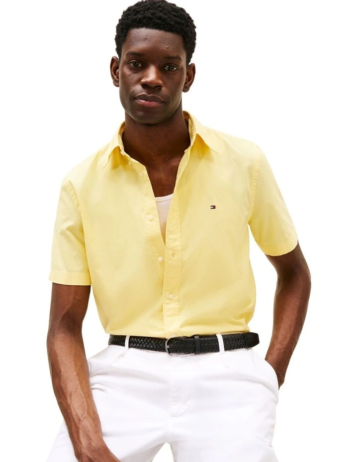 Regular Fit Short Sleeve Shirt in Yellow image 3