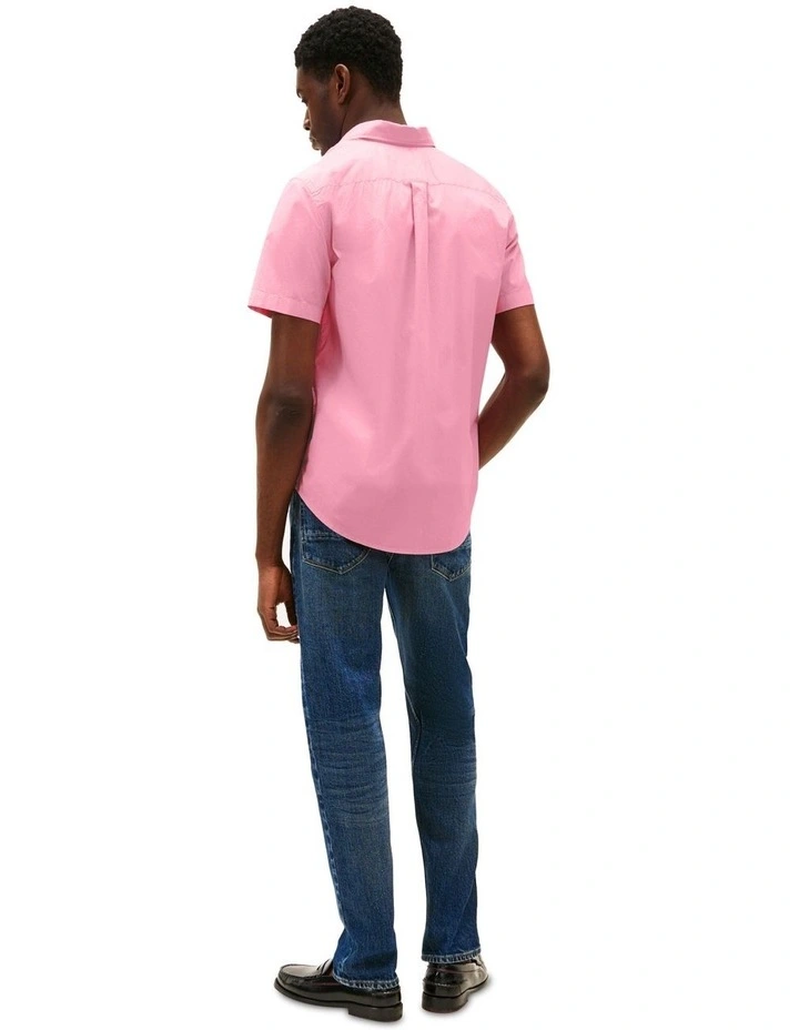 Regular Fit Short Sleeve Shirt in Pink image 2