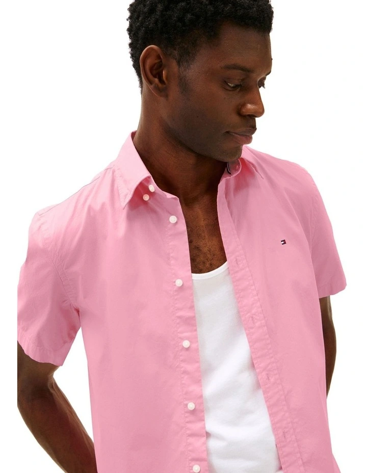 Regular Fit Short Sleeve Shirt in Pink image 3