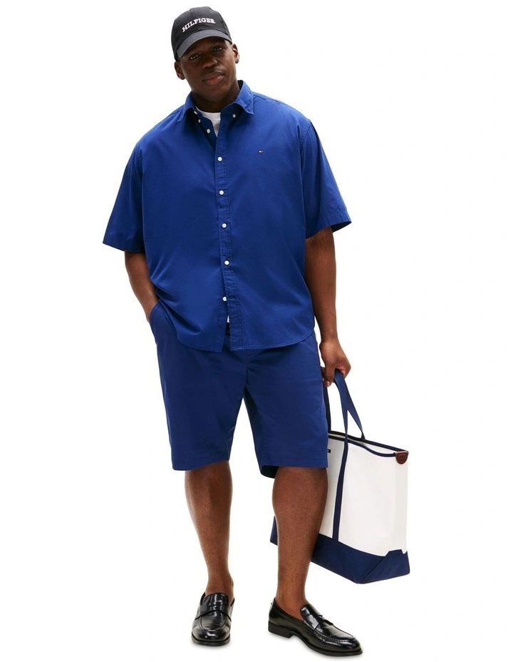 Big & Tall Flex Poplin Shirt in Blue image 4