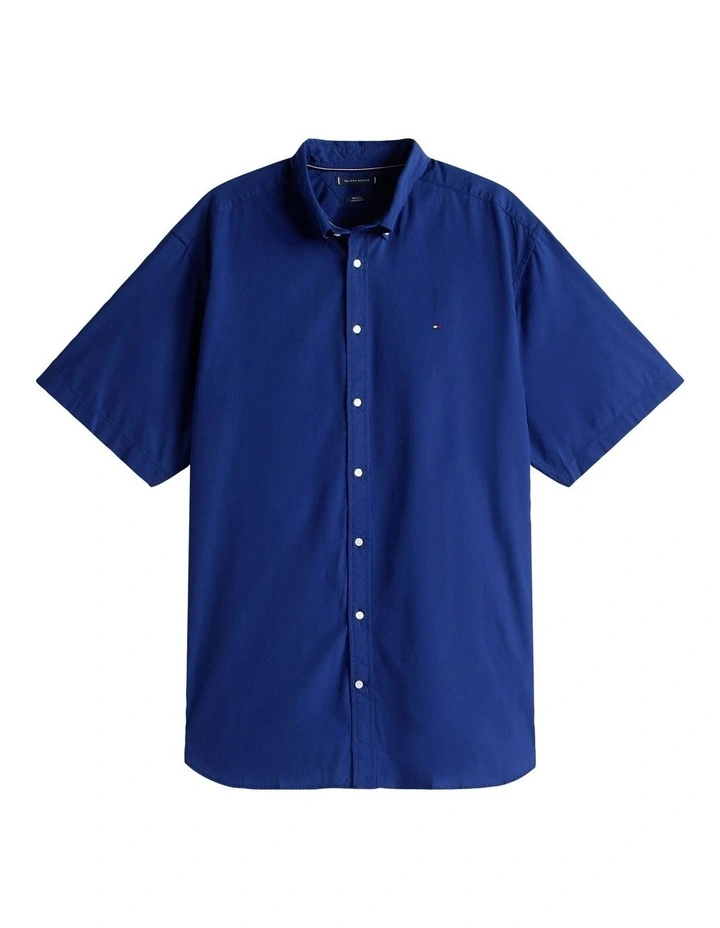 Big & Tall Flex Poplin Shirt in Blue image 5
