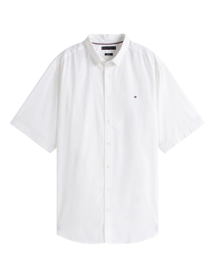 Big & Tall Flex Poplin Shirt in White image 5