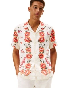 Catalina Printed Shirt in Cream