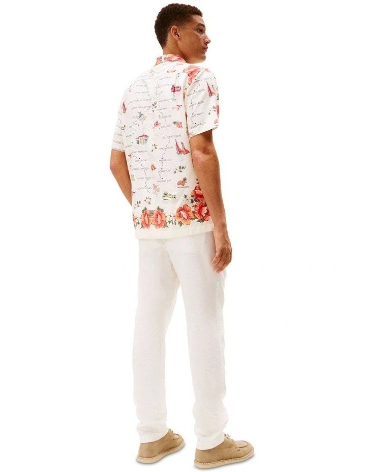 Catalina Printed Shirt in Cream image 3