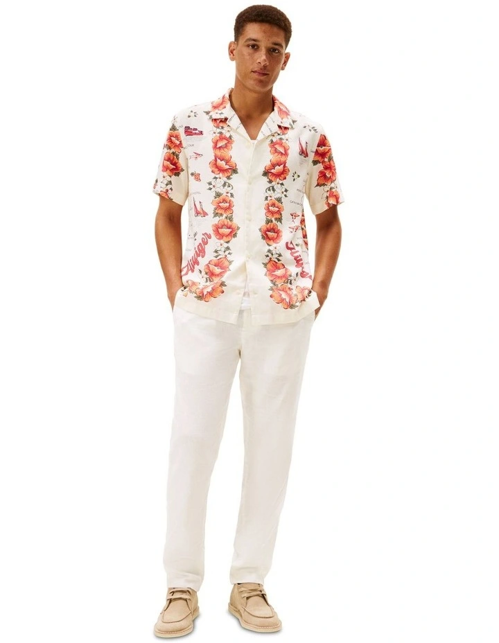 Catalina Printed Shirt in Cream image 4