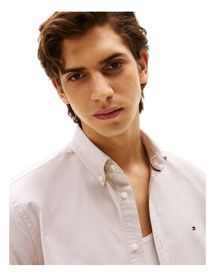Heritage Regular Fit Oxford Shirt in Green image 3