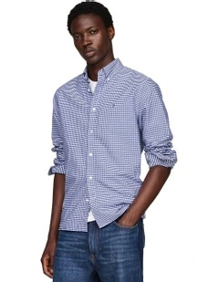Heritage Gingham Regular Fit Oxford Shirt in Blue