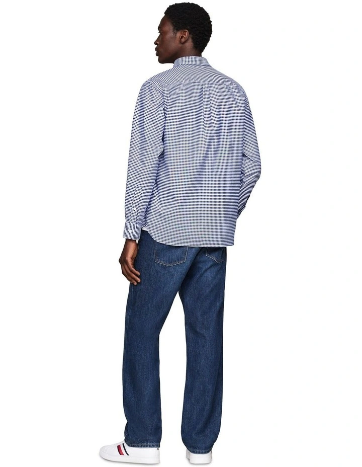 Heritage Gingham Regular Fit Oxford Shirt in Blue image 2
