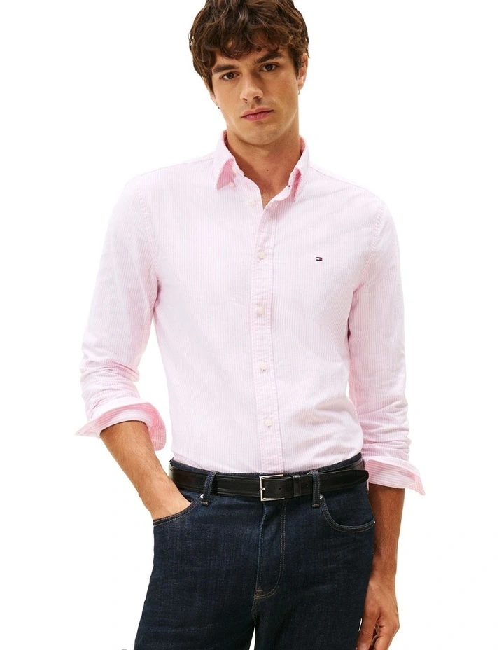 Heritage Stripe Regular Fit Oxford Shirt in Multi image 1