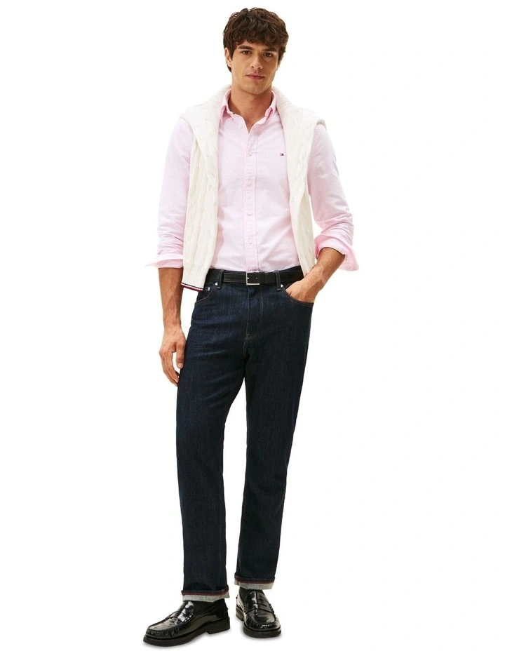 Heritage Stripe Regular Fit Oxford Shirt in Multi image 3