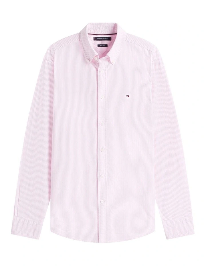 Heritage Stripe Regular Fit Oxford Shirt in Multi image 5