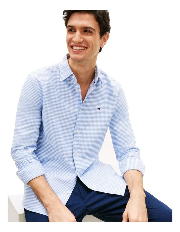 Heritage Oxford Gingham Shirt in Blue image 4