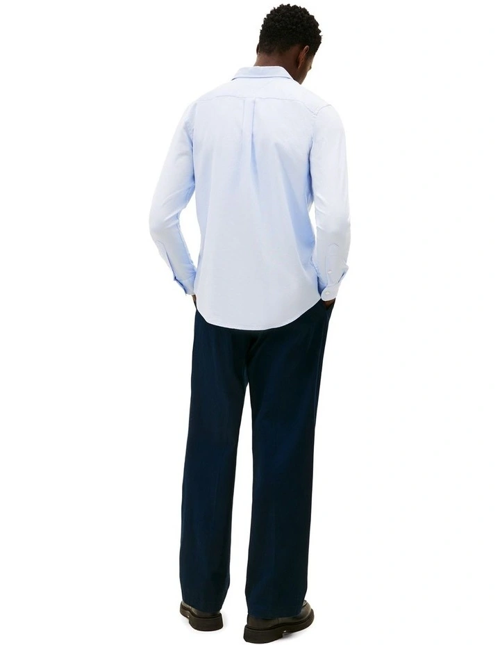 Flex Dobby Slim Fit Shirt in Blue image 3