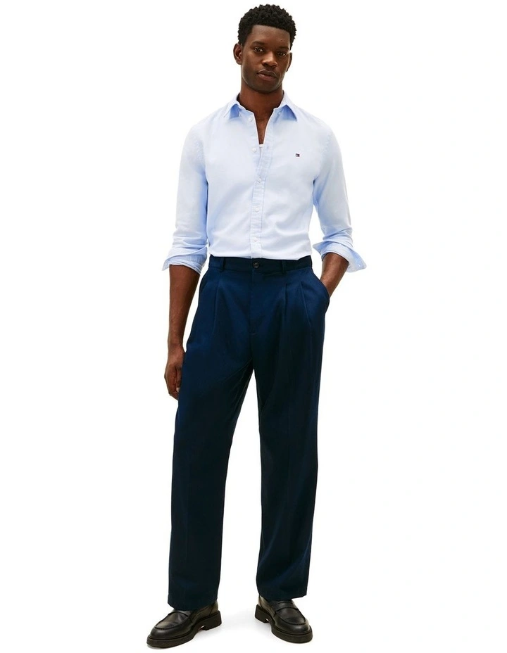 Flex Dobby Slim Fit Shirt in Blue image 4