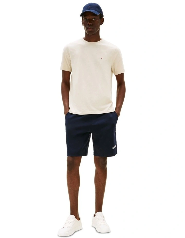 Crew Neck T-Shirt In Cream image 3