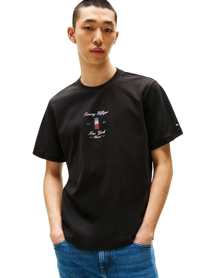 Seasonal Flag Logo Tee in Black image 1