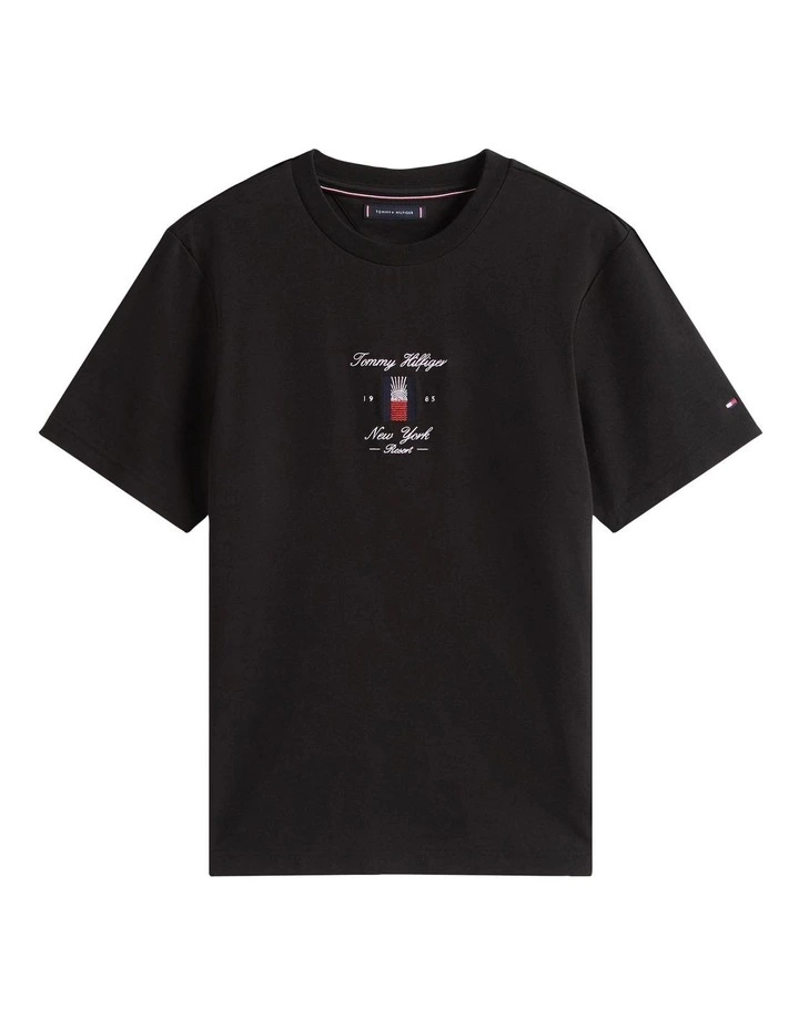 Seasonal Flag Logo Tee in Black image 5