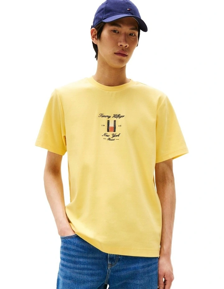 Seasonal Flag Logo Tee in Yellow image 1