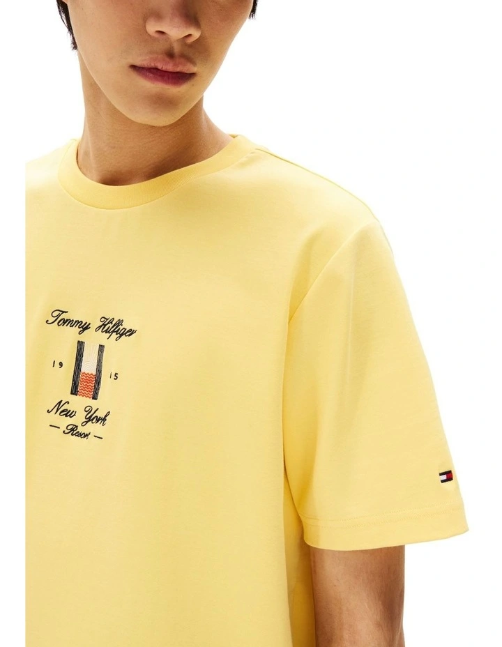 Seasonal Flag Logo Tee in Yellow image 3