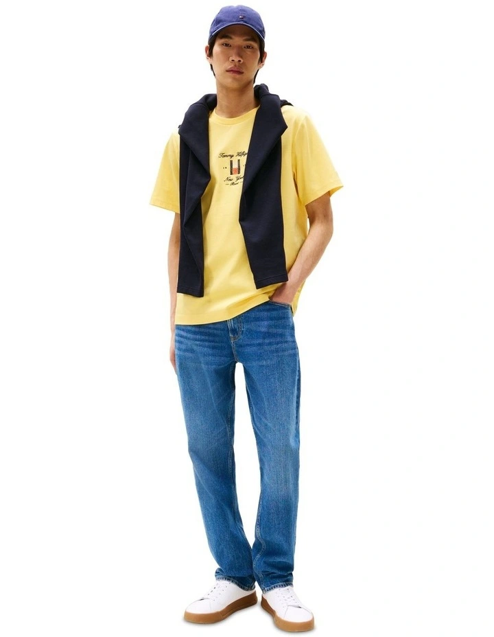 Seasonal Flag Logo Tee in Yellow image 4