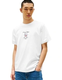 Seasonal Flag Logo Tee in White