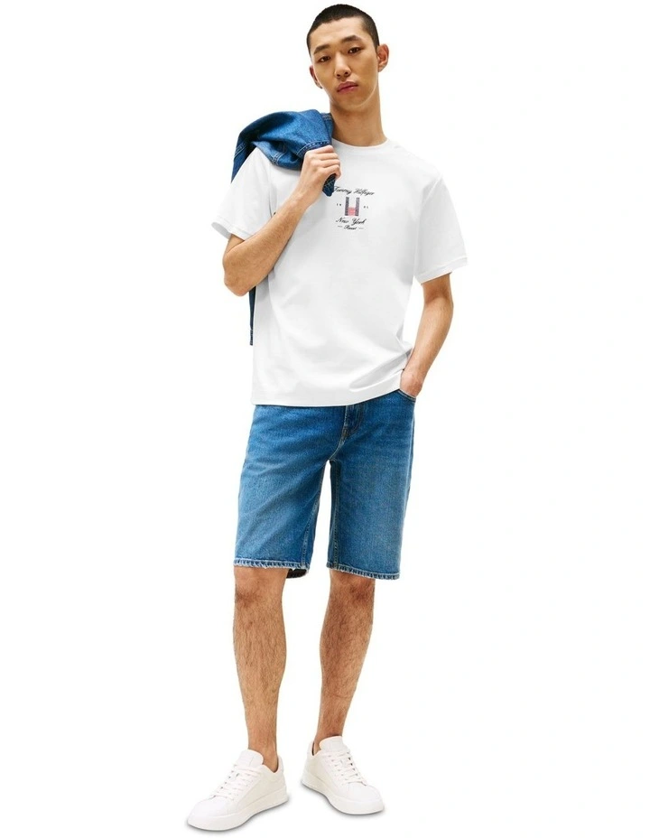 Seasonal Flag Logo Tee in White image 4