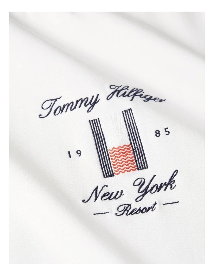 Seasonal Flag Logo Tee in White image 5