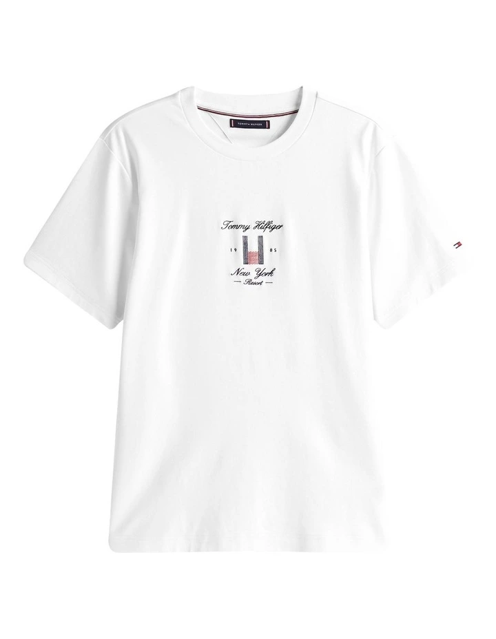Seasonal Flag Logo Tee in White image 6
