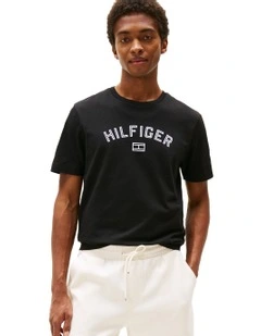 Hilfiger Flock Tee in Black