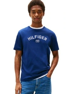 Hilfiger Flock Tee in Blue