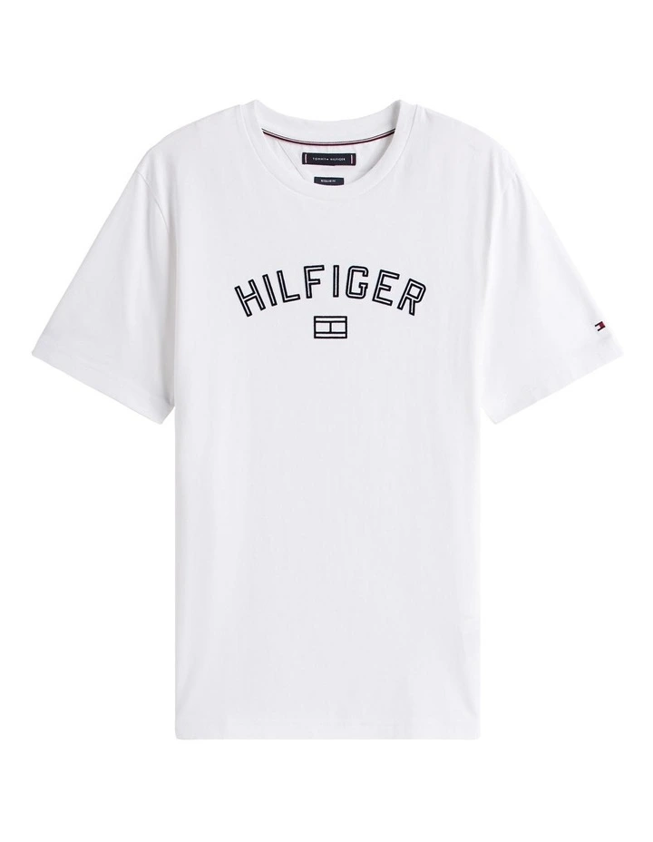 Hilfiger Flock Tee in White image 5