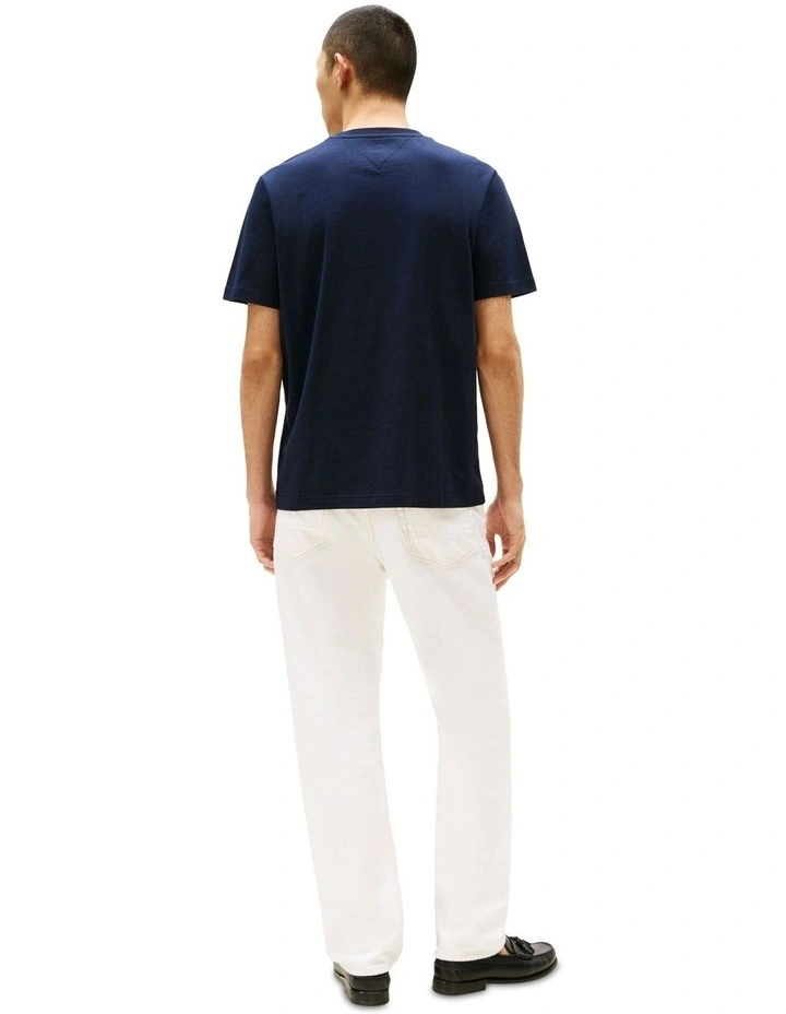 Logo Crew Neck T-shirt in Blue image 2