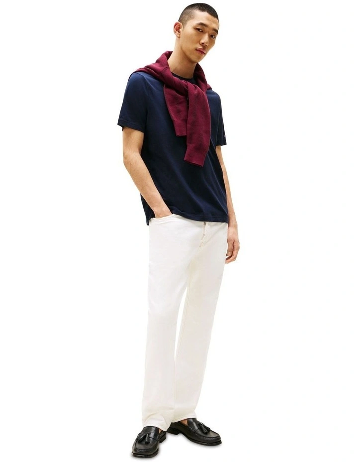 Logo Crew Neck T-shirt in Blue image 4