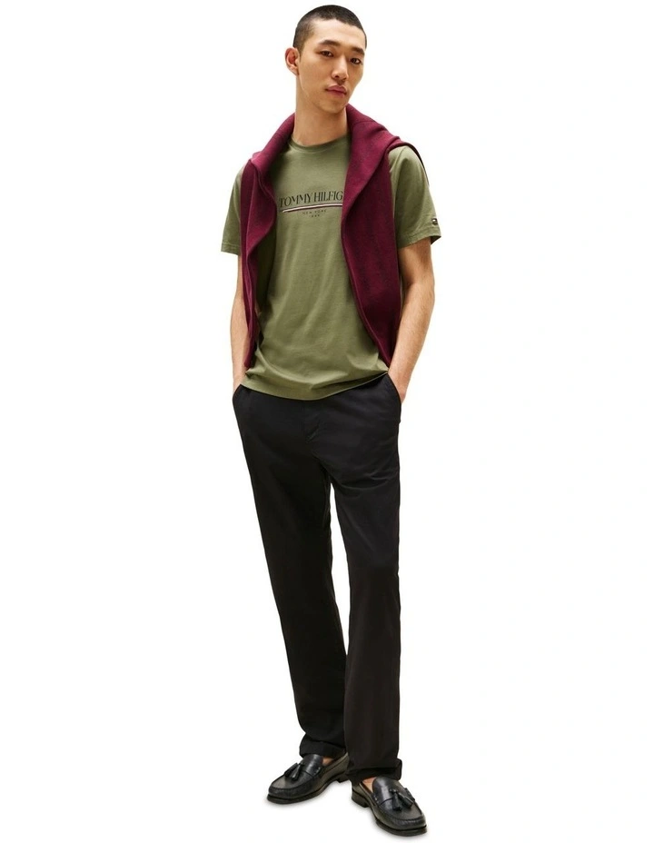 Logo Crew Neck T-shirt in Green image 4